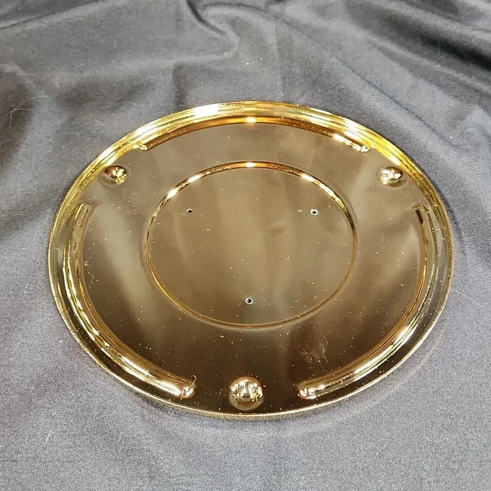 🩵NIB Partylite Gold Santorini Tealight Tree Candle Hurricane - Picture 8 of 13